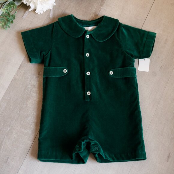 Strasburg Green Dress Cotton Velvet Organza Collar Satin Sash Size 5 NWT - Picture 6 of 6